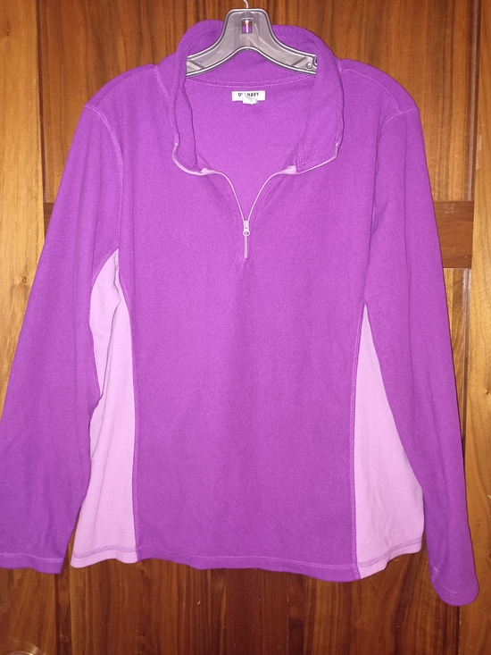 Old Navy Tops - Old Navy Two-Tone Purple Half-Zip Fleece Pullover